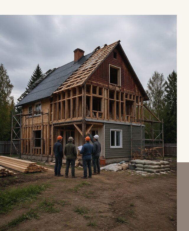 Реконструкция дачного дома в Кондопоге под ключ с проектом